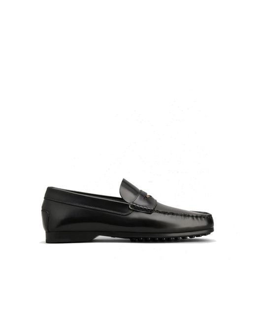 Tod's Men's Black Penny Leather Loafers