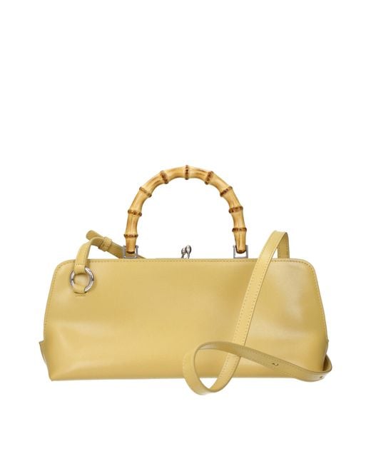 Jil Sander Yellow Leather Crossbody Bag