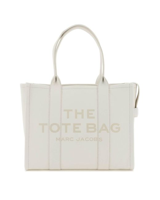 Marc Jacobs White 'the Leather Large Tote Bag'