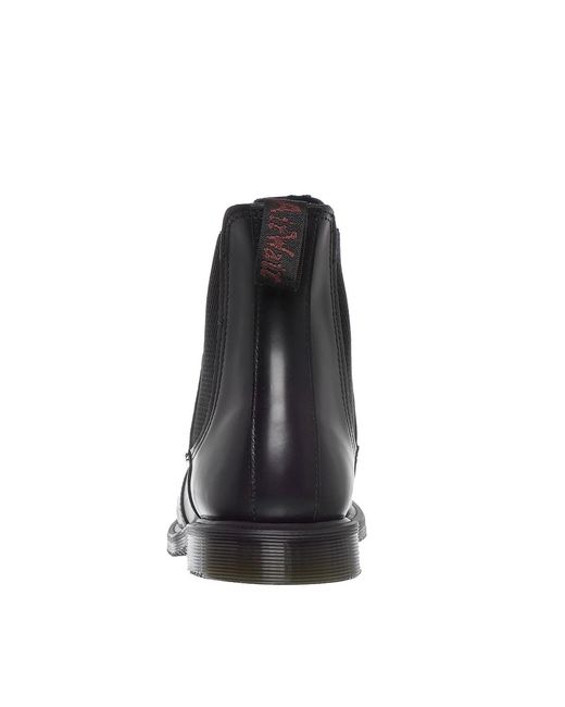 Dr. Martens Black Flora Smooth Polished Chelsea Boots