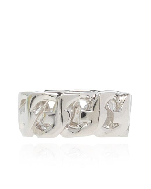 Givenchy White G Chain Ring