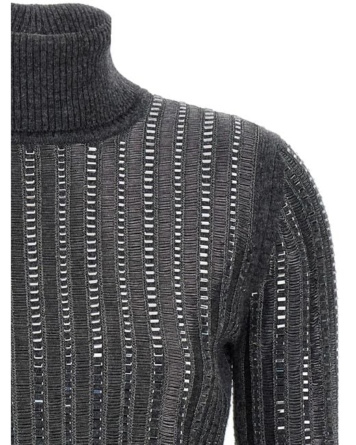 Ermanno Scervino Gray Wool And Cashmere Blend Sweater