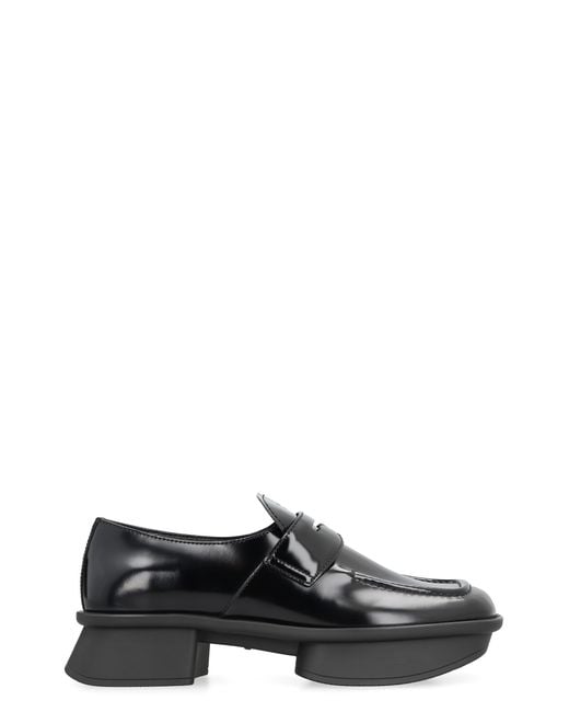 Prada Black Leather Loafers Calf