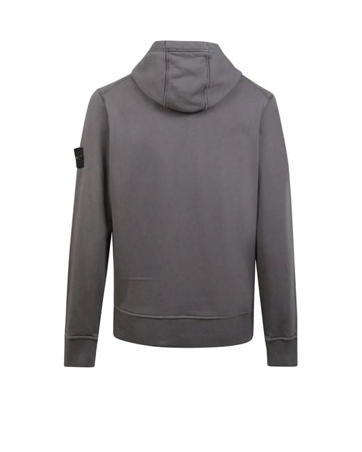 Stone Island Gray Organic Cotton Sweatshirt for men
