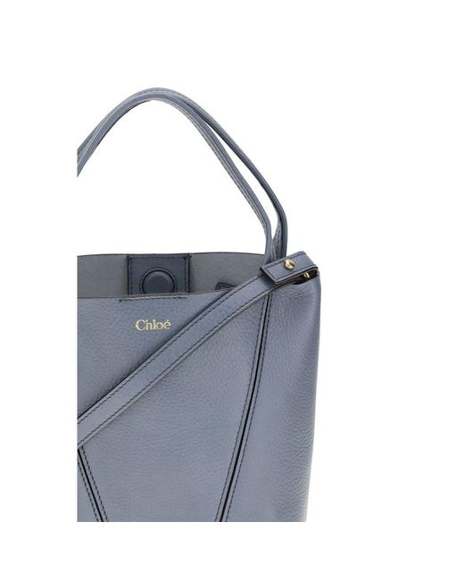 Chloé Blue Calf Leather Bos Taurus Shoulder Bag
