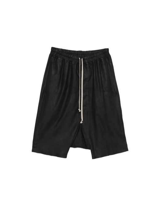 Rick Owens Black Leather Pants for men