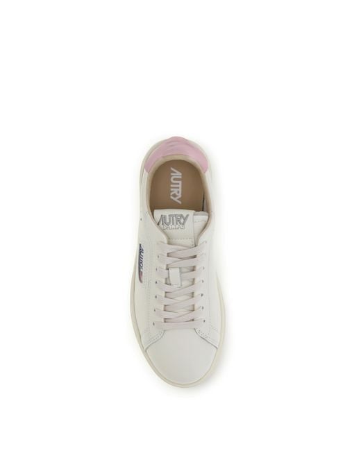 Autry White Sneakers Medialist Low Calf Leather Trainers