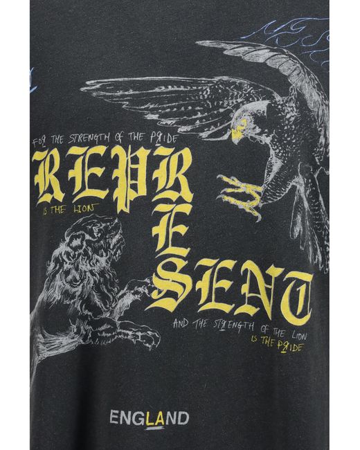 Represent Gray T-Shirt Enemy Cotton T-Shirts for men