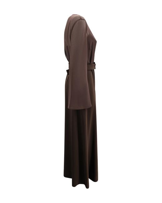 P.A.R.O.S.H. Brown Dresses Polyester