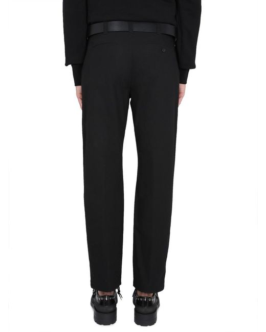 McQueen Black Workwear Pants Cotton Trousers for men