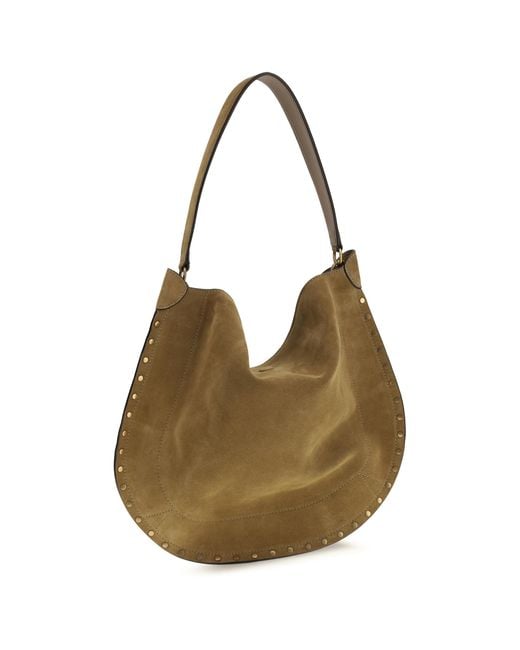 Isabel Marant Metallic Oskan Soft Shoulder Bag Calf Leather Bos Taurus