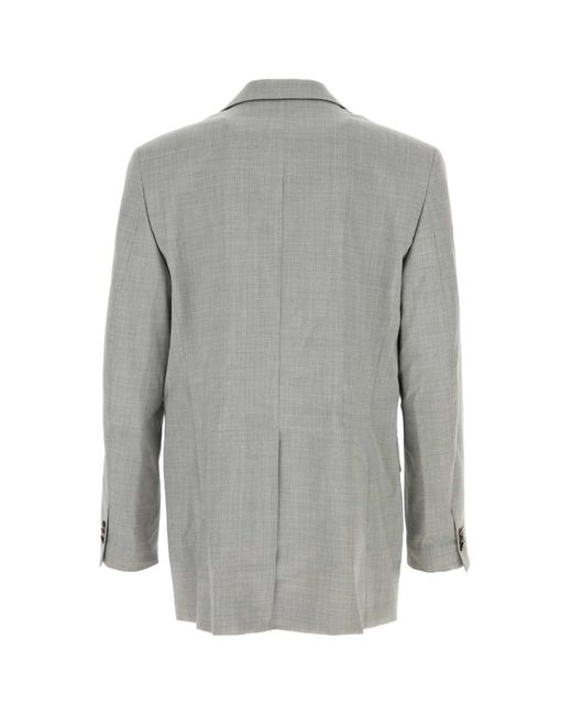 Loewe Gray Grey Wool Blazer for men