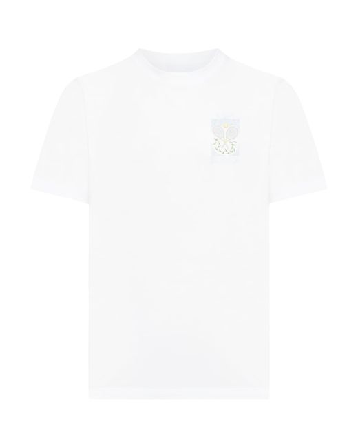 Casablancabrand White Printed T-Shirt for men