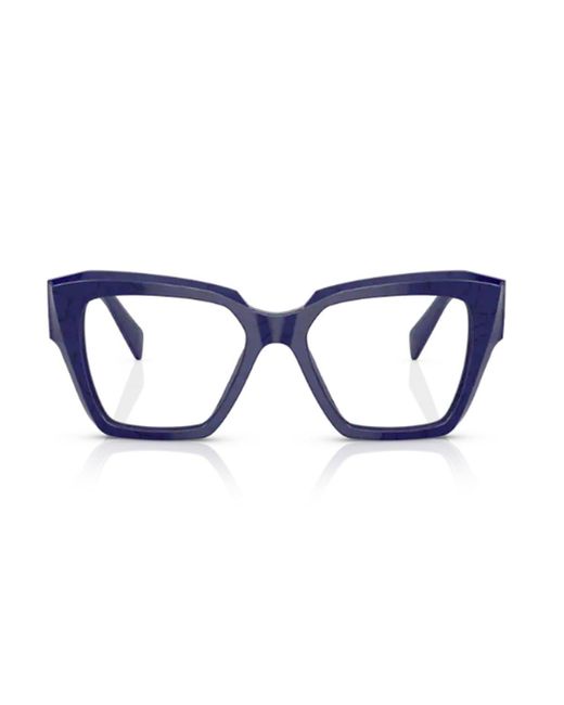 Prada Blue Square Frame Glasses