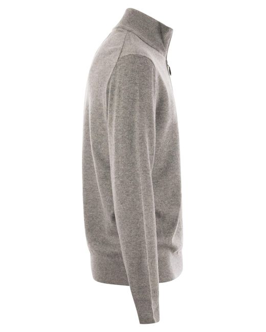 Polo Ralph Lauren Gray Wool Pullover With Half Zip for men