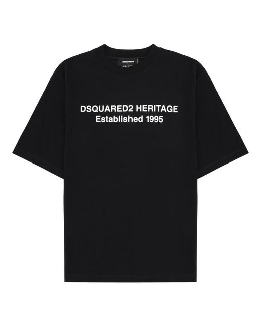 DSquared² Black Dsquared Heritage T-Shirt for men
