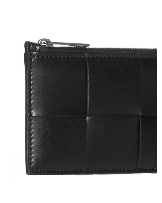 Bottega Veneta Black Zipped Card Case for men