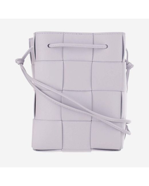 Bottega Veneta Purple Small Cassette Bucket Shoulder Bag Lambskin Satchels & Cross Body