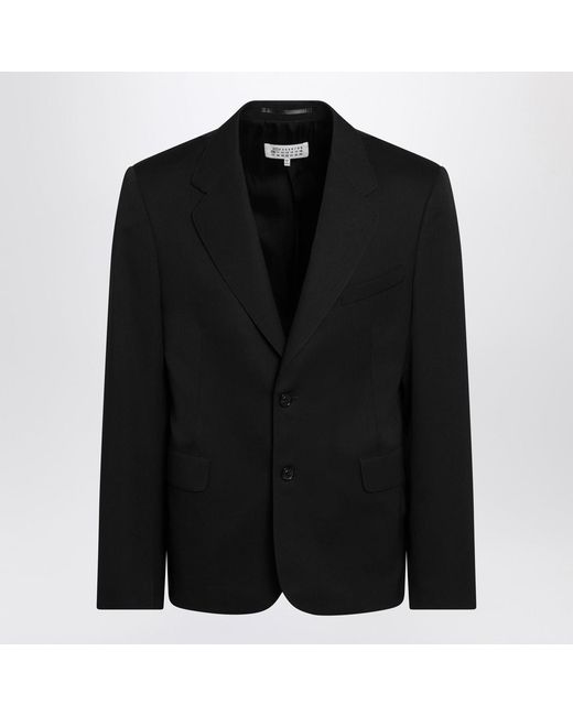 Maison Margiela Black Wool Singlebreasted Jacket for men