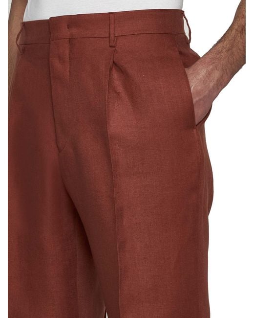 Tagliatore Red Trousers for men