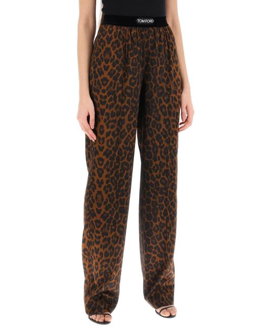 Tom Ford Brown Silk Trousers
