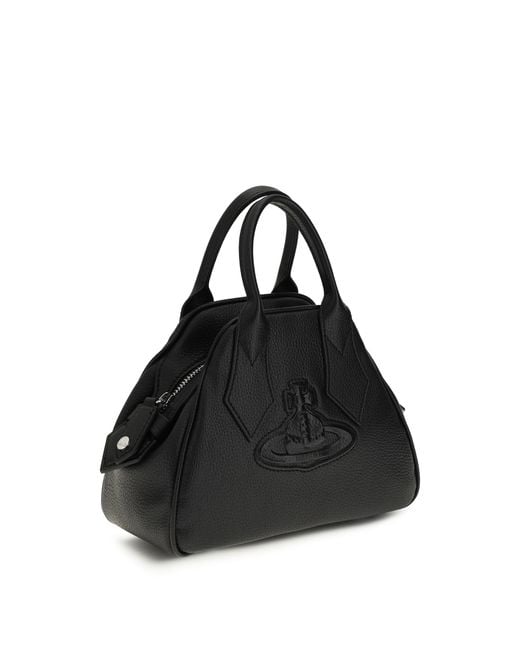 Vivienne Westwood Black Small Yasmine Handbag Calf Leather Bos Taurus Handbags