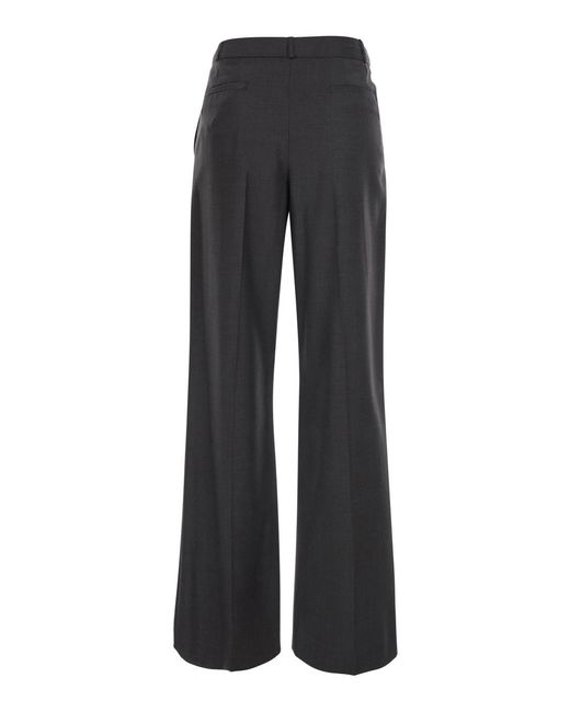 Loulou de Saison Black Straight Leg Trousers Sbiru Lds Virgin Wool