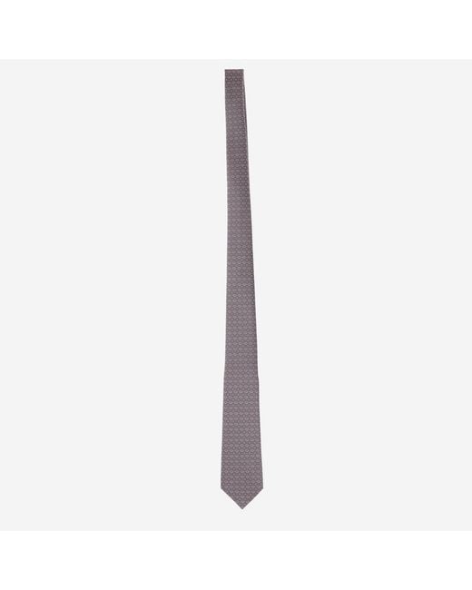 Gucci Purple Silk Tie Jacquard Gg Cross Ties & Bow for men