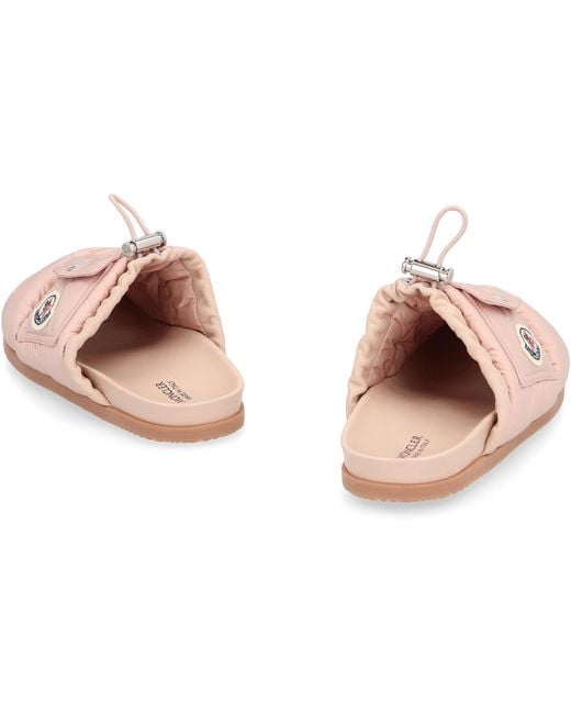 Moncler Pink Mon Pocket Mules Polyamide Slippers