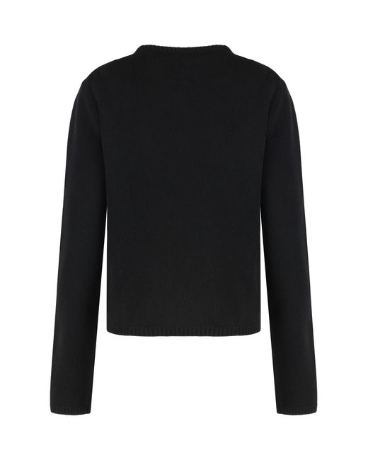 Moncler Black Virgin Wool And Cashmere Pullover