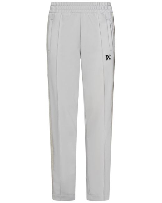 Palm Angels Gray Monogram Track Trousers for men