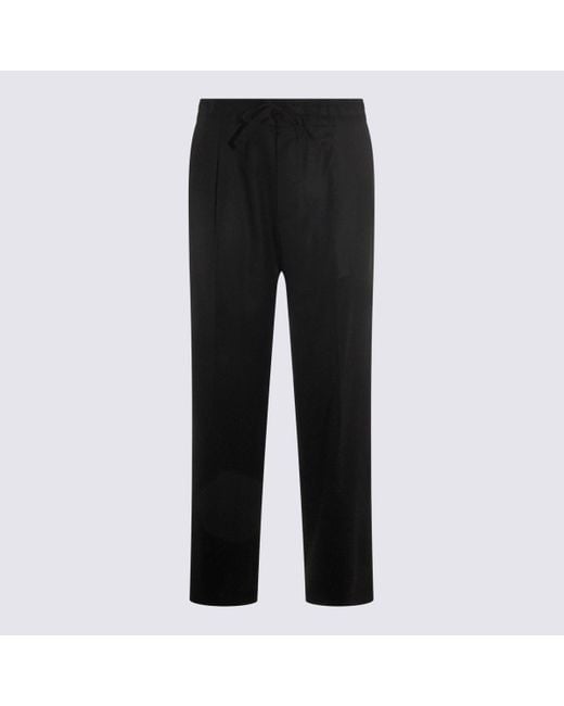 Dolce & Gabbana Black Wool Pants for men