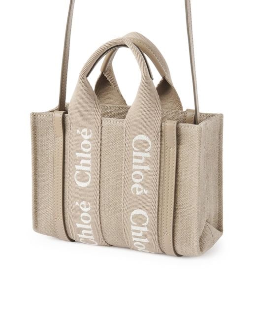 Chloé Natural Tote Bag Mini Woody