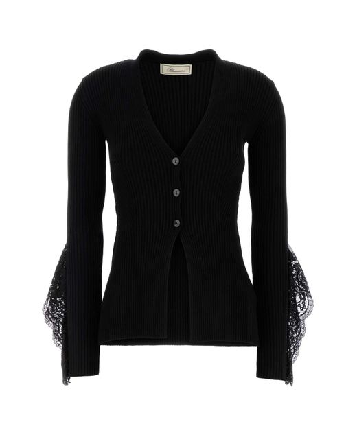 Blumarine Black Viscose Blend Cardigan