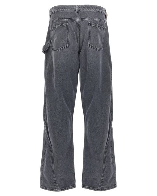 J.W. Anderson Gray Twisted Workwear' Jeans for men
