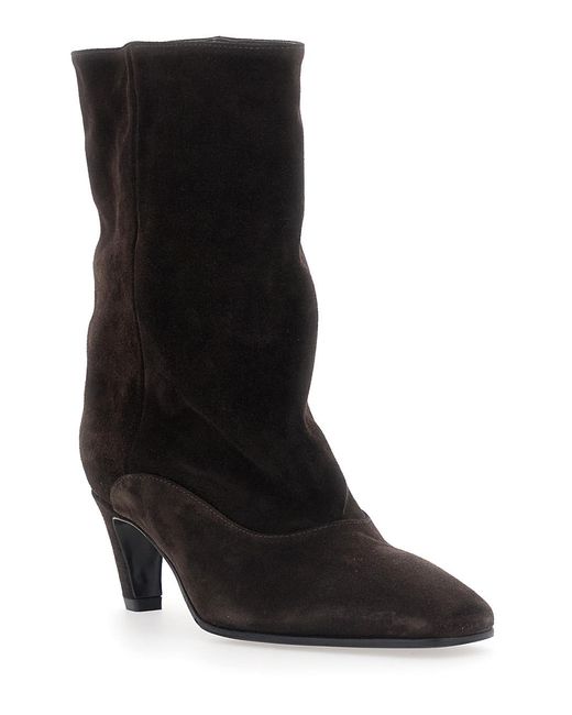 Strategia Black Ankle Boot Amber Leather