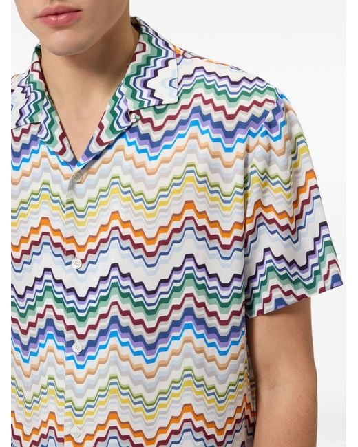 Missoni Blue Shirt Viscose for men