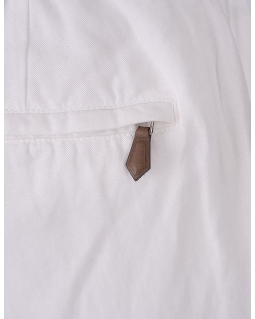 PT Torino Gray Linen Blend Soft Fit Trousers for men