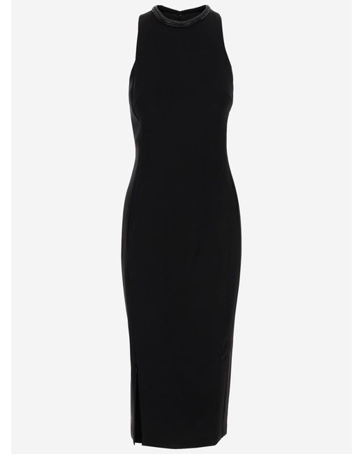 Pinko Black Stretch Viscose Dress