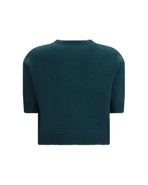 Gucci Green Wool Jumper Pine- Tops