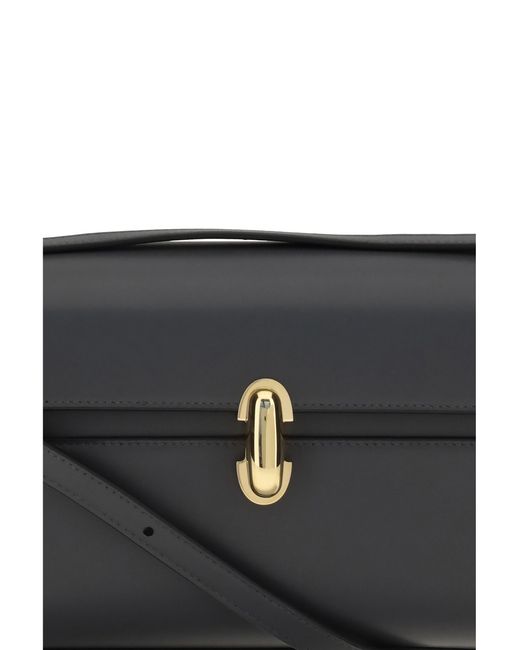 SAVETTE Gray Shoulder Bag Symmetry 26 Calf Leather