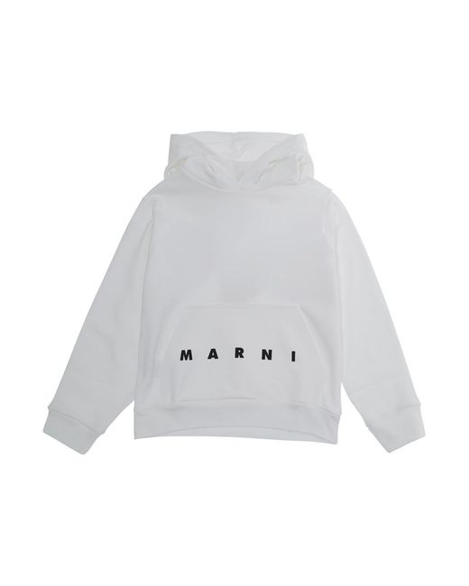 Marni White Hoodie Cotton Hoods & Sweatshirts for men
