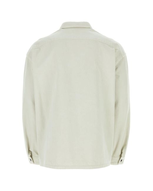 Prada White Sand Denim Shirt for men