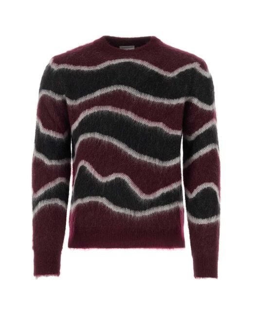 PT01 Multicolor Embroidered Mohair Blend Sweater for men