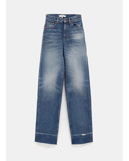 Chloé Blue Jean En Denim De Coton Dark Cobalt