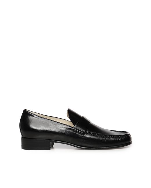 Phoebe Philo Black Flat Shoes Shiny Calf
