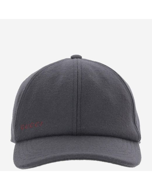 Gucci Gray Wool Baseball Cap Hat for men