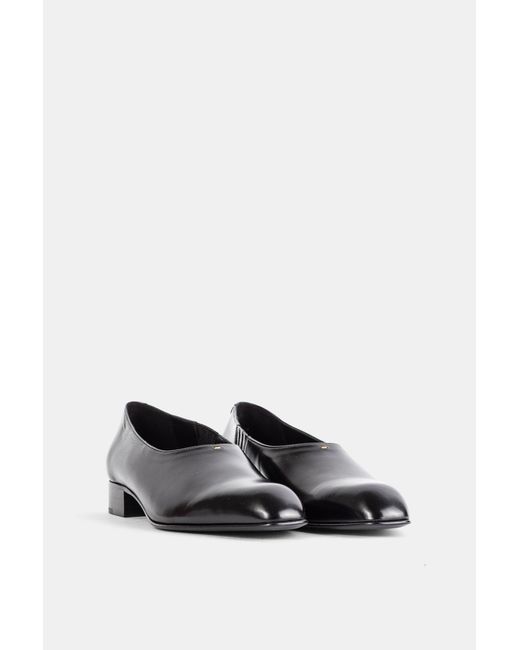 Khaite Black Mocassins Colt Slip On Loafer En Cuir Noir Loafers