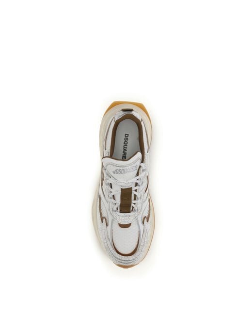 DSquared² White Sneakers Sprinter Leather-Cream- Trainers for men