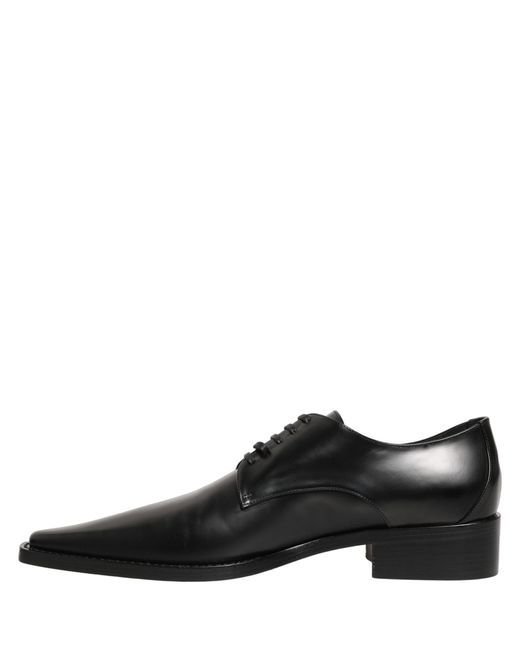 Dolce & Gabbana Black Leather Lace Up Derby Dress Shoes Calf